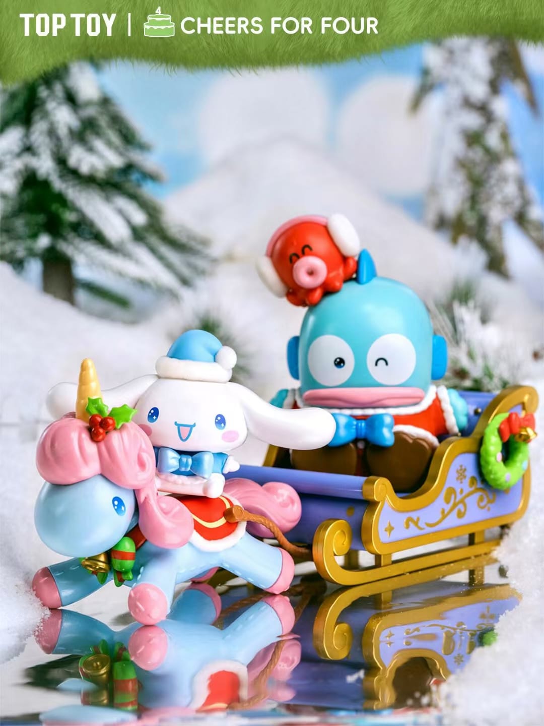 trendytoybox-SANRIO-CHARACTERS-Winter-Sledding-Team