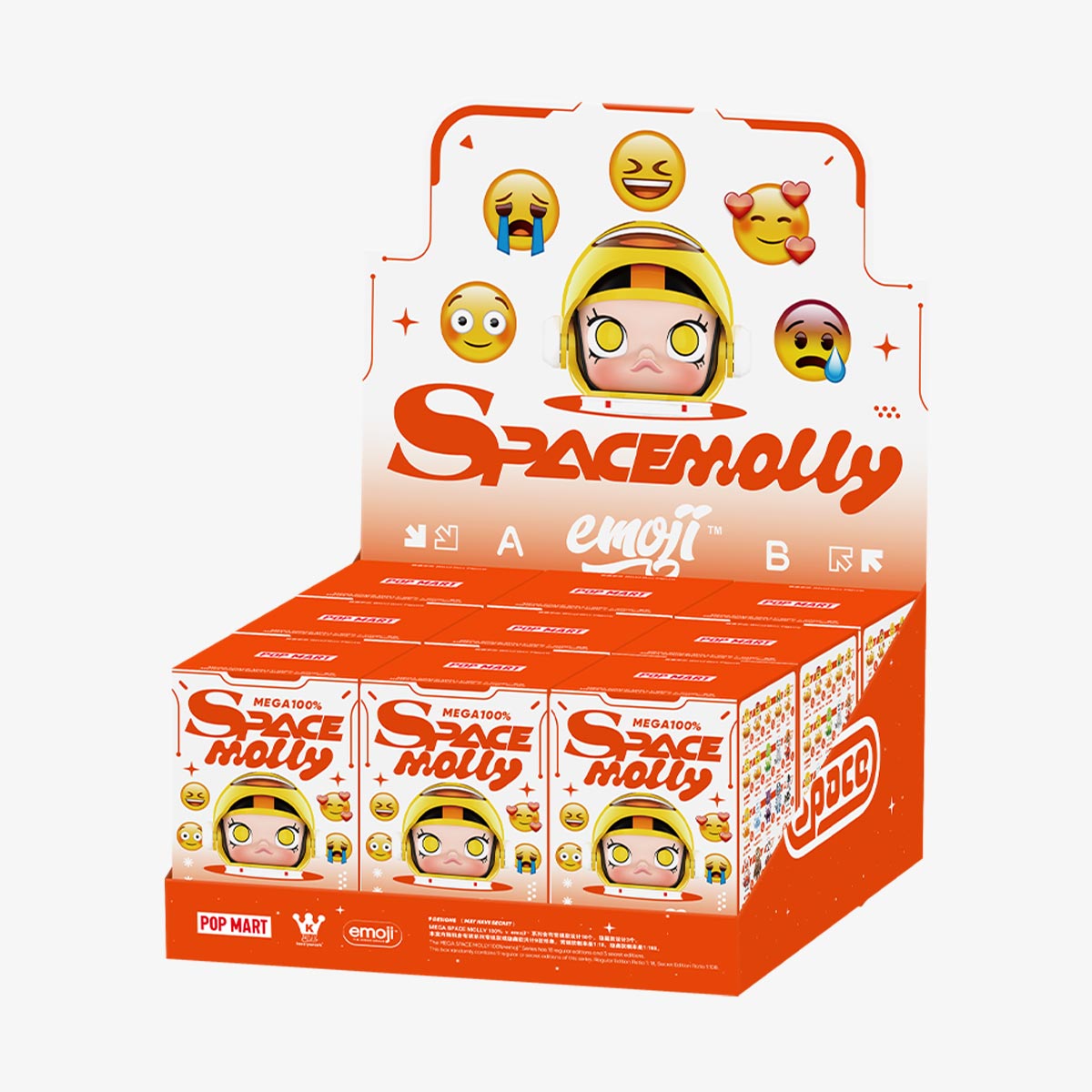 trendytoybox-popmart-MEGA-SPACE-MOLLY-100%-emoji™-Series-whole-set